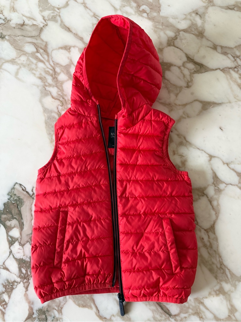Mayoral Red Quilted Hooded Puffer Vest for Kids